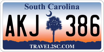 SC license plate AKJ386
