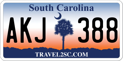 SC license plate AKJ388