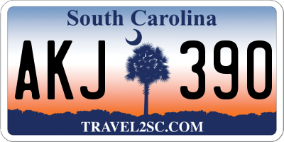 SC license plate AKJ390