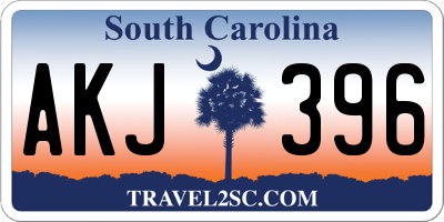 SC license plate AKJ396