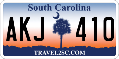 SC license plate AKJ410