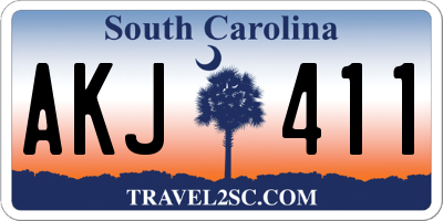 SC license plate AKJ411