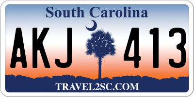 SC license plate AKJ413