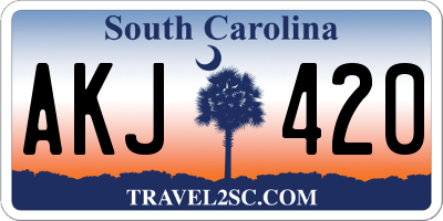 SC license plate AKJ420