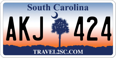 SC license plate AKJ424