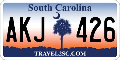 SC license plate AKJ426