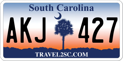 SC license plate AKJ427