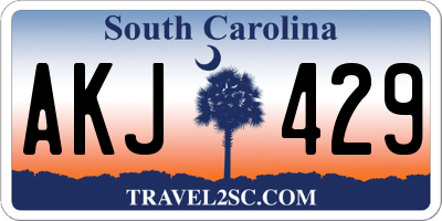 SC license plate AKJ429