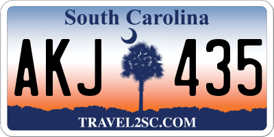SC license plate AKJ435