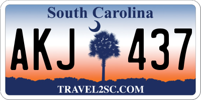 SC license plate AKJ437