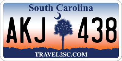 SC license plate AKJ438