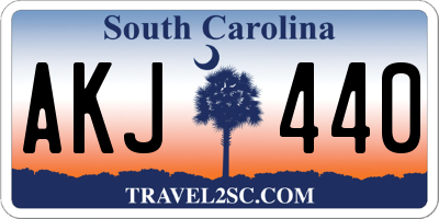 SC license plate AKJ440