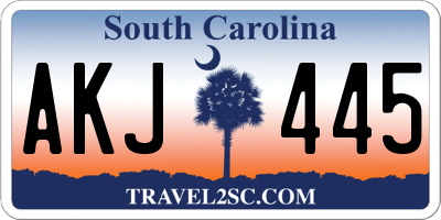 SC license plate AKJ445