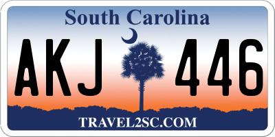 SC license plate AKJ446