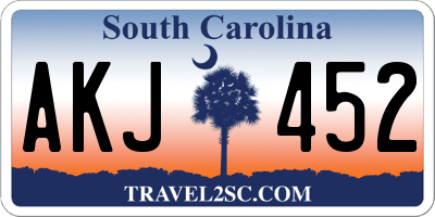 SC license plate AKJ452