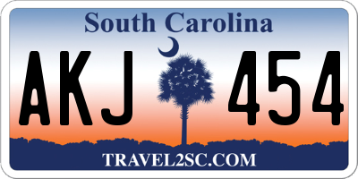 SC license plate AKJ454