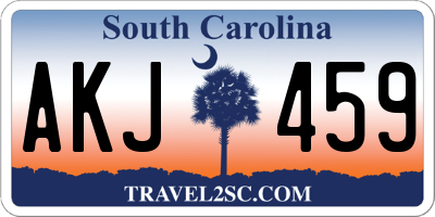 SC license plate AKJ459
