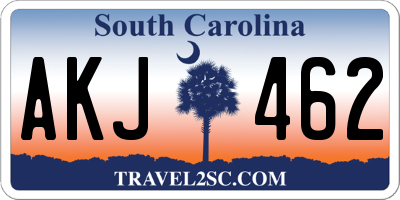 SC license plate AKJ462