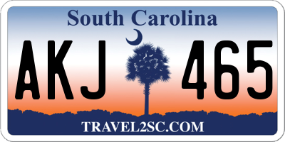 SC license plate AKJ465