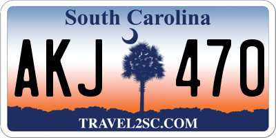SC license plate AKJ470