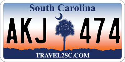 SC license plate AKJ474