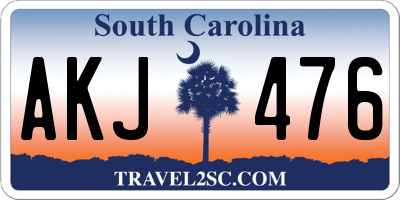 SC license plate AKJ476