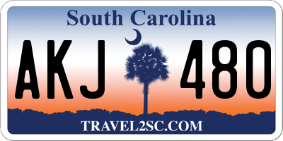 SC license plate AKJ480