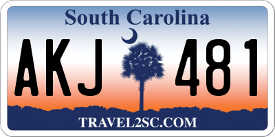 SC license plate AKJ481