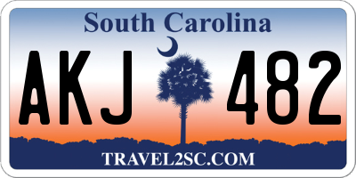 SC license plate AKJ482