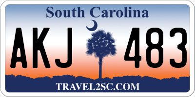 SC license plate AKJ483