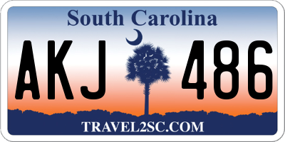 SC license plate AKJ486