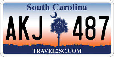 SC license plate AKJ487