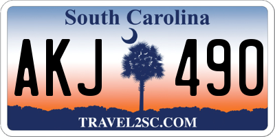 SC license plate AKJ490