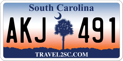 SC license plate AKJ491