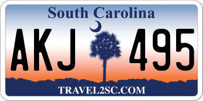 SC license plate AKJ495