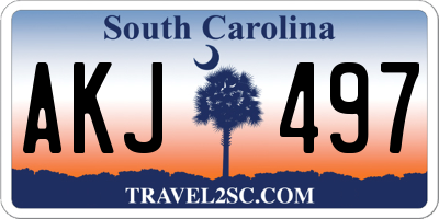 SC license plate AKJ497