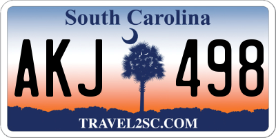 SC license plate AKJ498