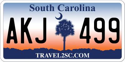 SC license plate AKJ499