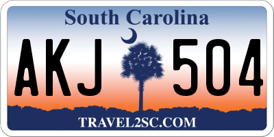 SC license plate AKJ504