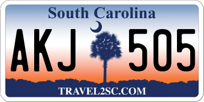 SC license plate AKJ505