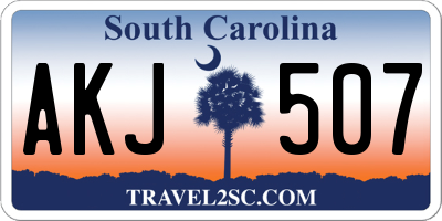 SC license plate AKJ507