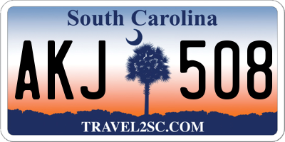 SC license plate AKJ508