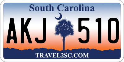 SC license plate AKJ510