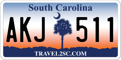 SC license plate AKJ511