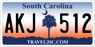 SC license plate AKJ512