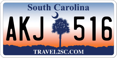 SC license plate AKJ516
