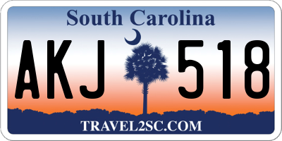 SC license plate AKJ518