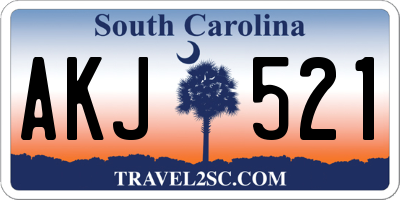 SC license plate AKJ521