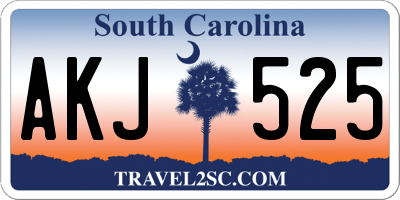 SC license plate AKJ525