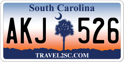 SC license plate AKJ526